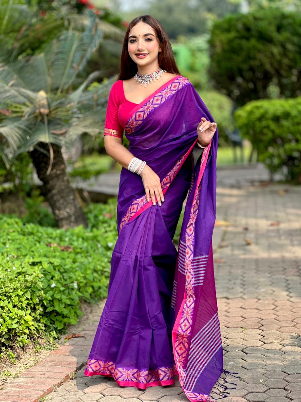 অরিজিনাল টেকলী সুতি শাড়ি।CS-23