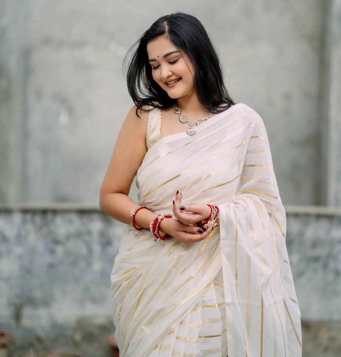 অরিজিনাল টেকলী সুতি শাড়ি।CS-21