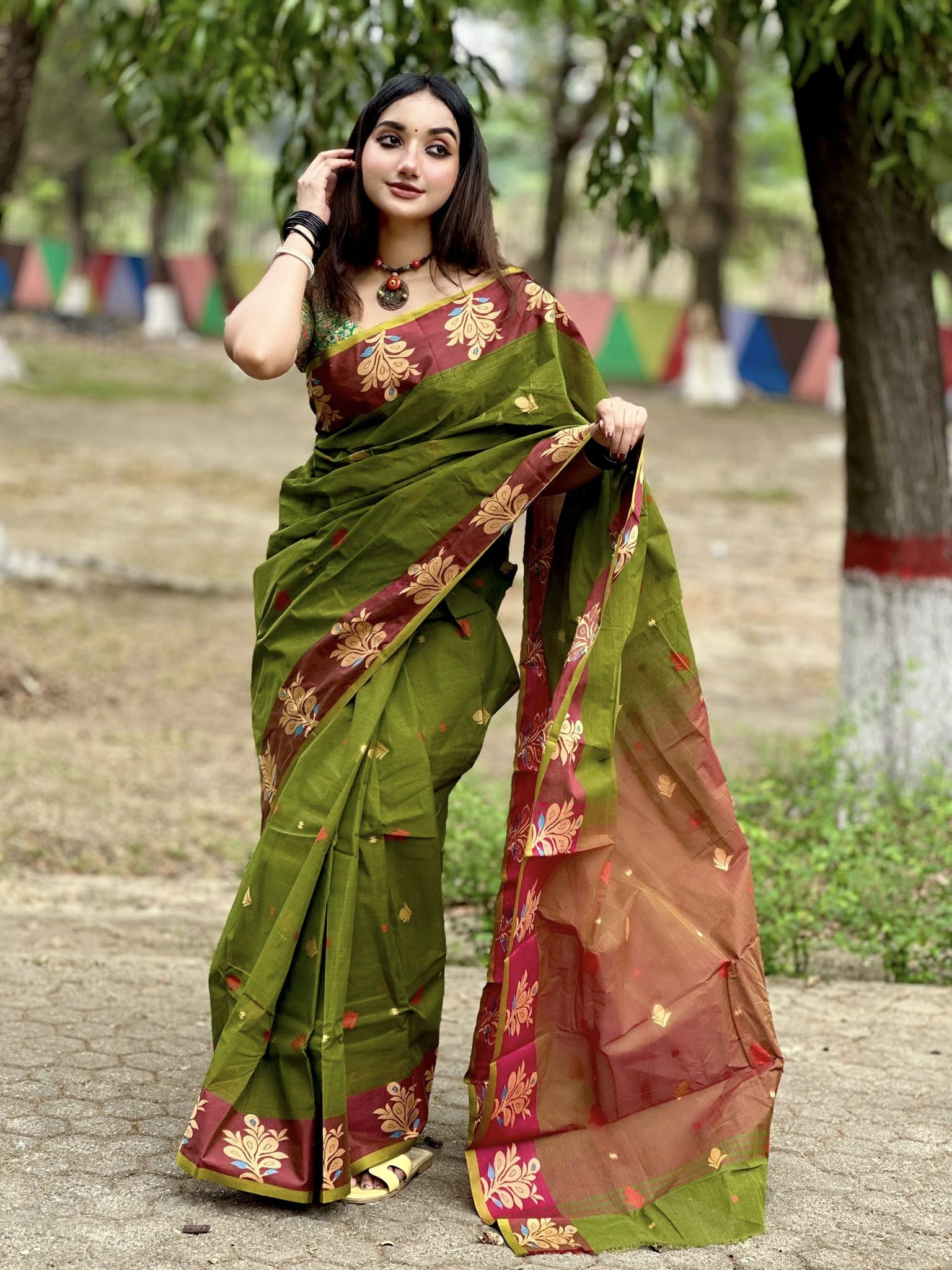 অরিজিনাল আড়ং সুতি শাড়ি।CS-18