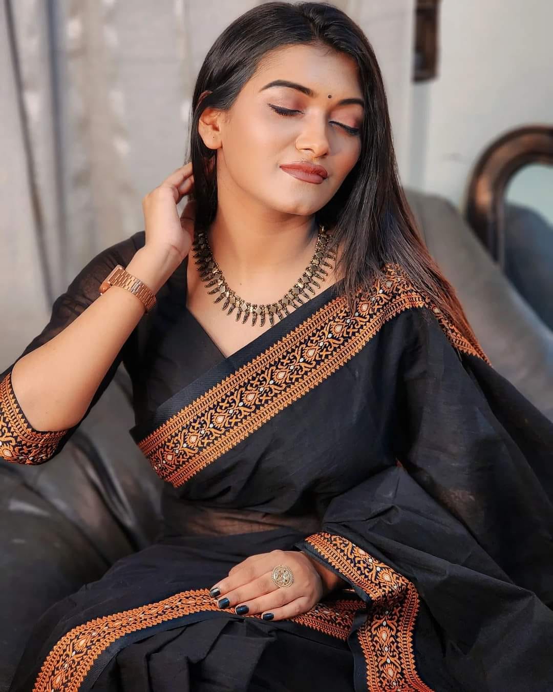 অরিজিনাল টেকলী সুতি শাড়ি।CS-15