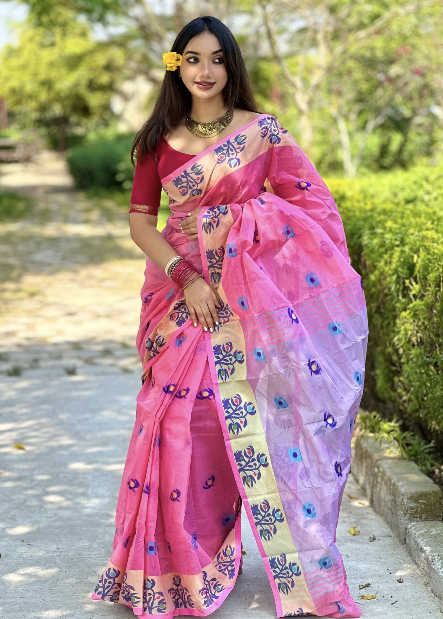 অরিজিনাল আড়ং সুতি শাড়ি।CS-12