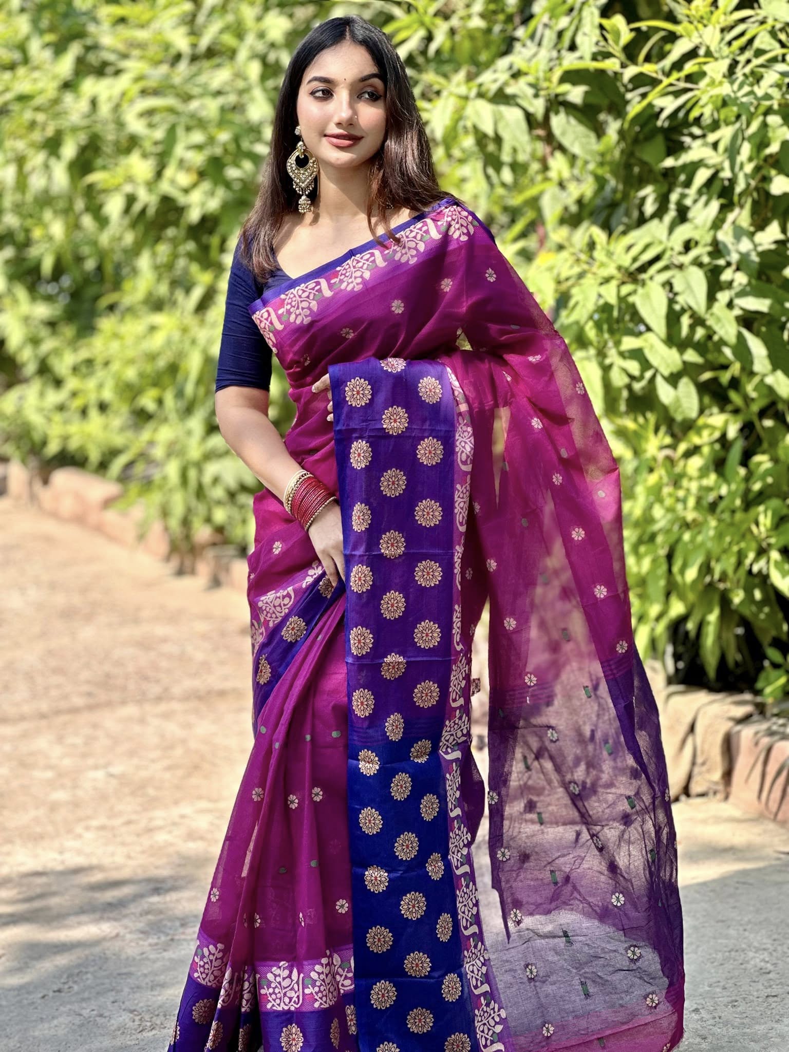 অরিজিনাল টেকলী সুতি শাড়ি।CS-08