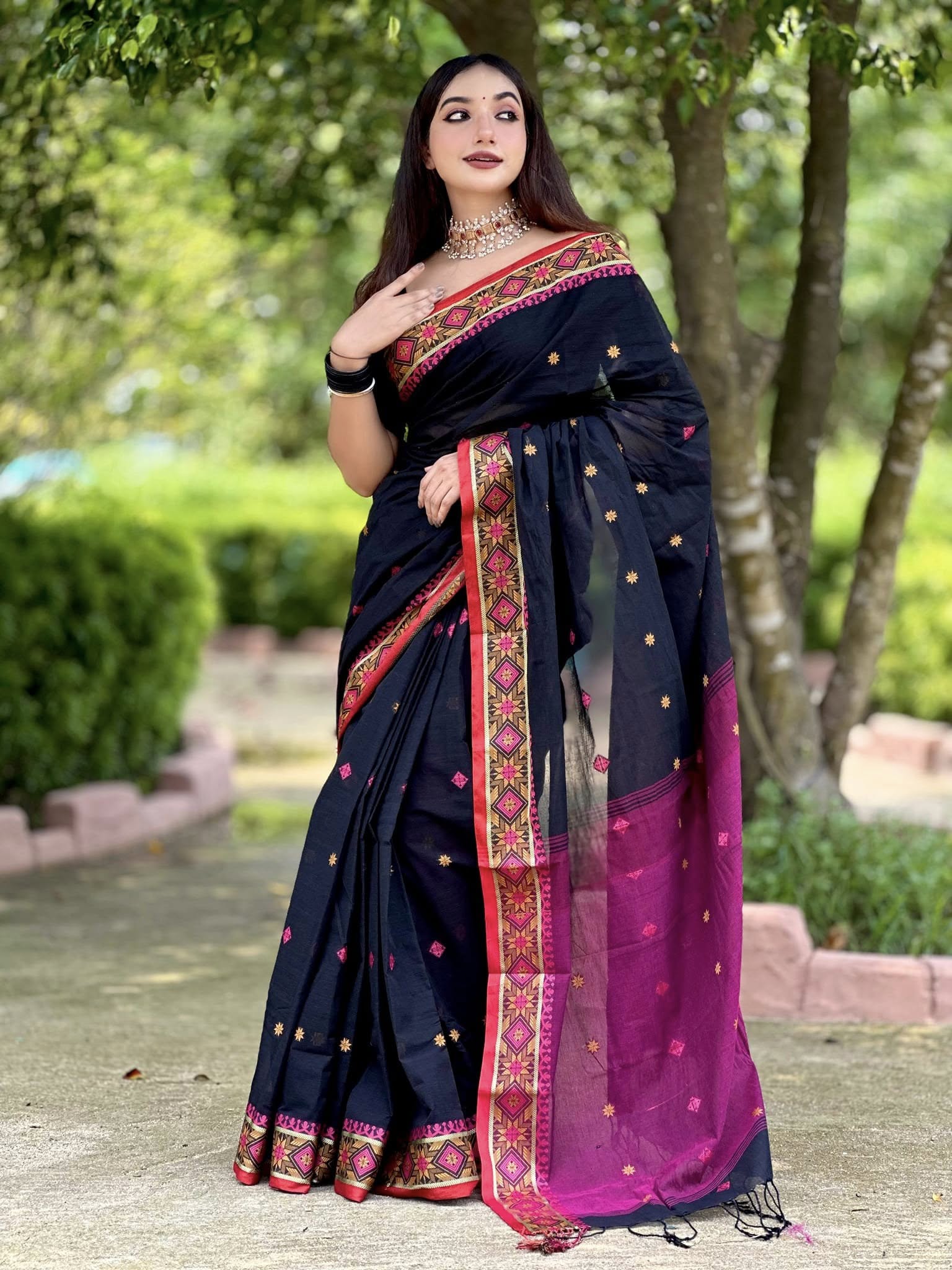 অরিজিনাল টেকলী সুতি শাড়ি।CS-04