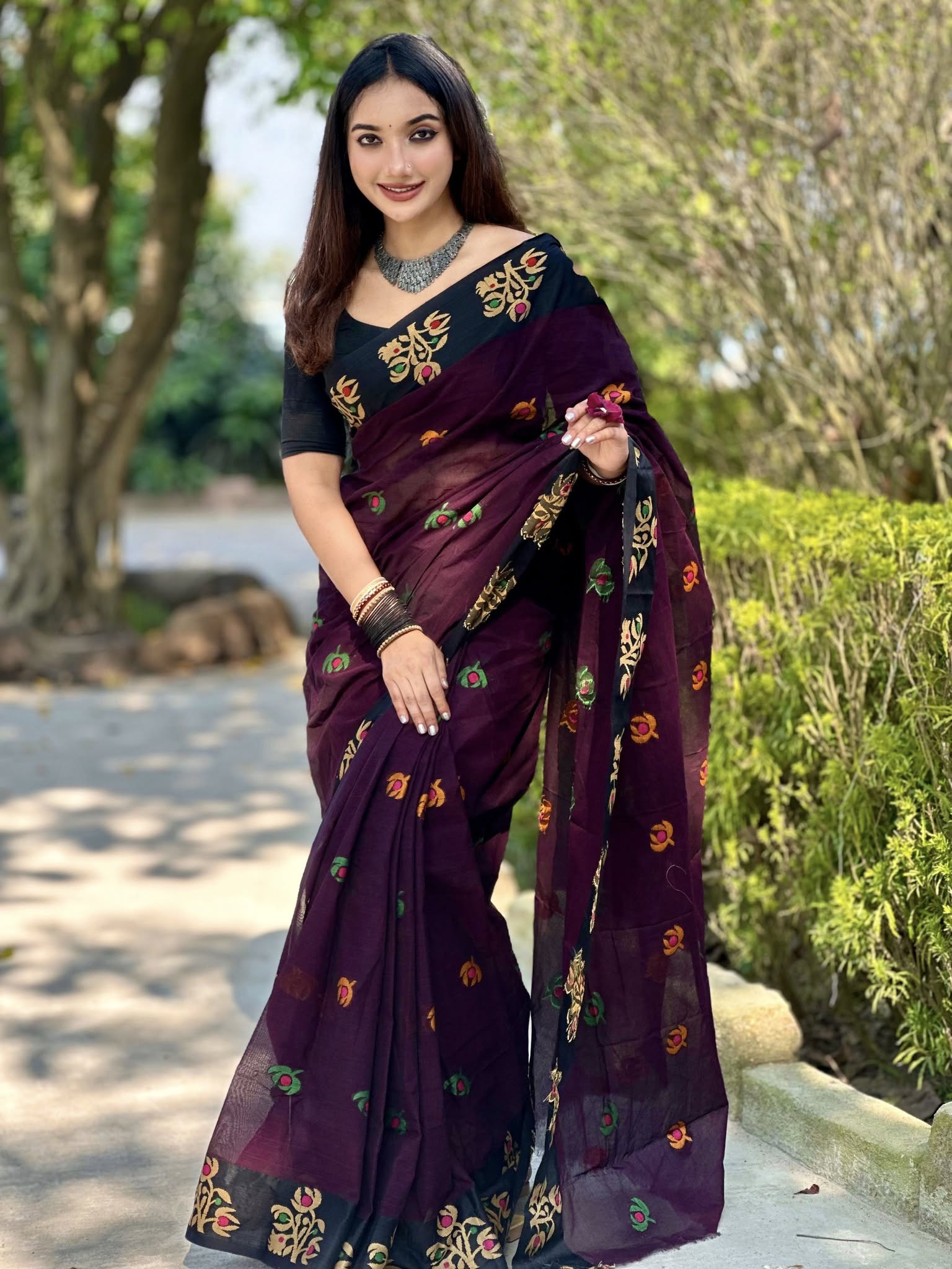 অরিজিনাল টেকলী সুতি শাড়ি।CS-02