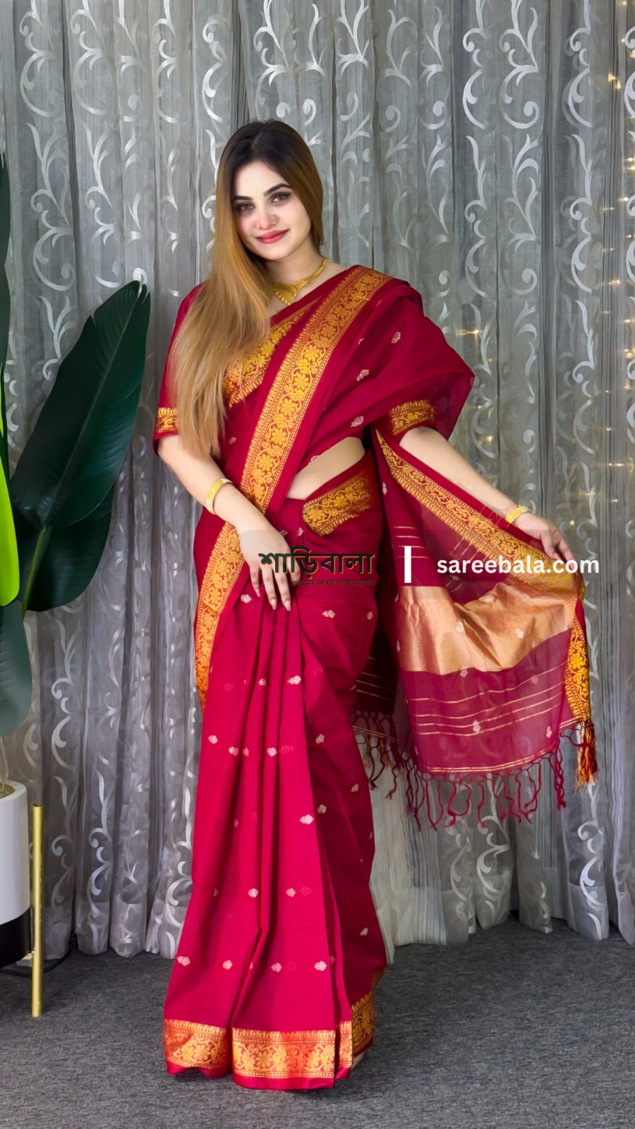 অরিজিনাল টেকলী সুতি শাড়ি। CS-01