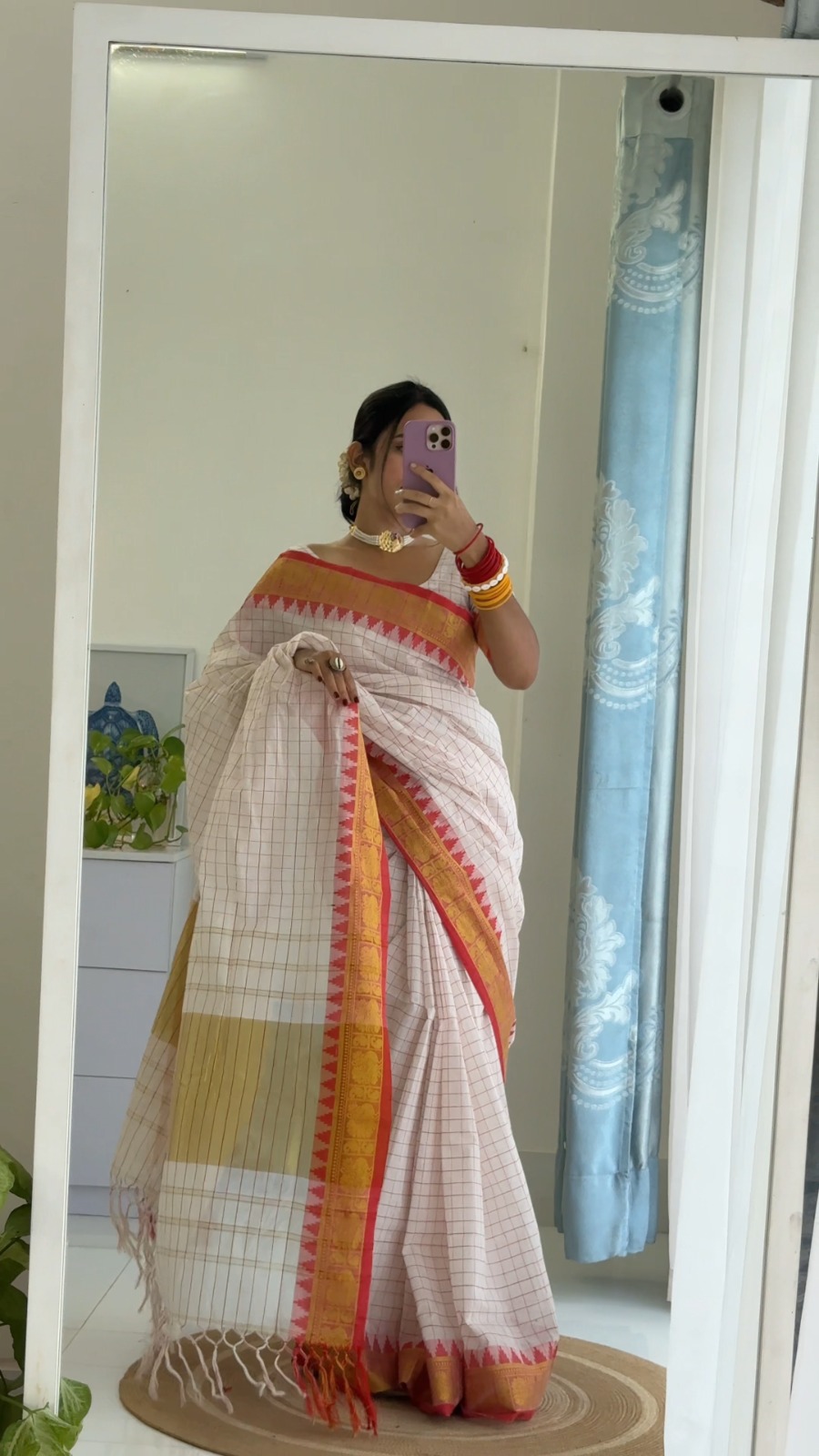 অরিজিনাল টেকলী সুতি শাড়ি।CS-39