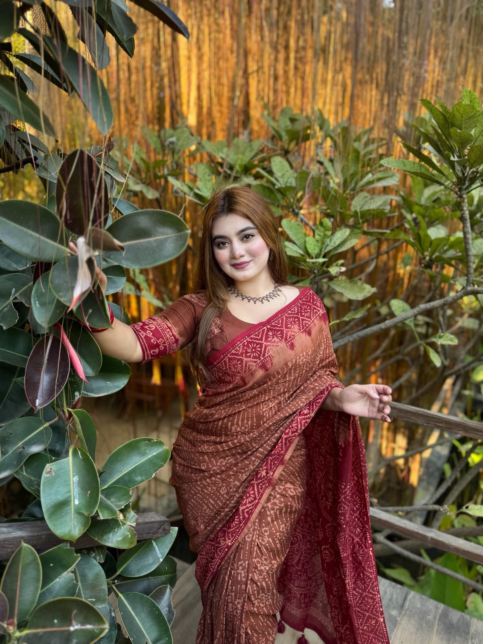 New Batik Design Printed Saree With Blouse Piece | BDS-02