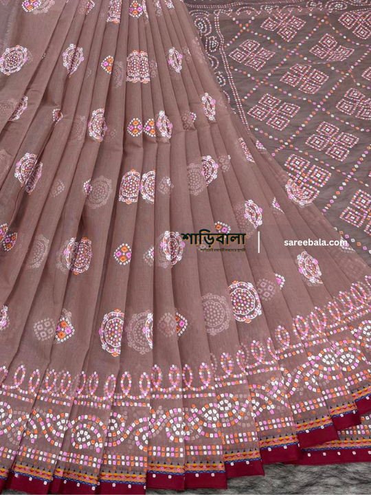 Boutique Emboss Print Saree | RS-4008