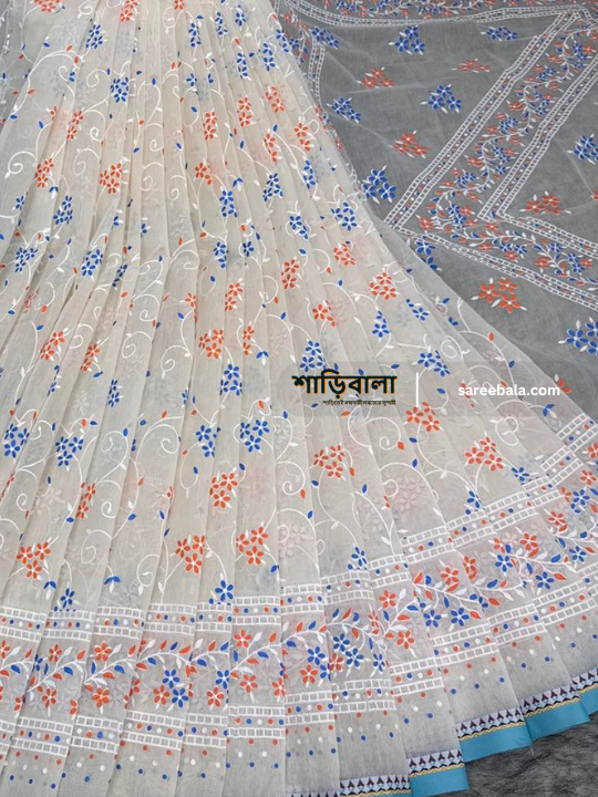 Boutique Emboss Print Saree | RS-4007