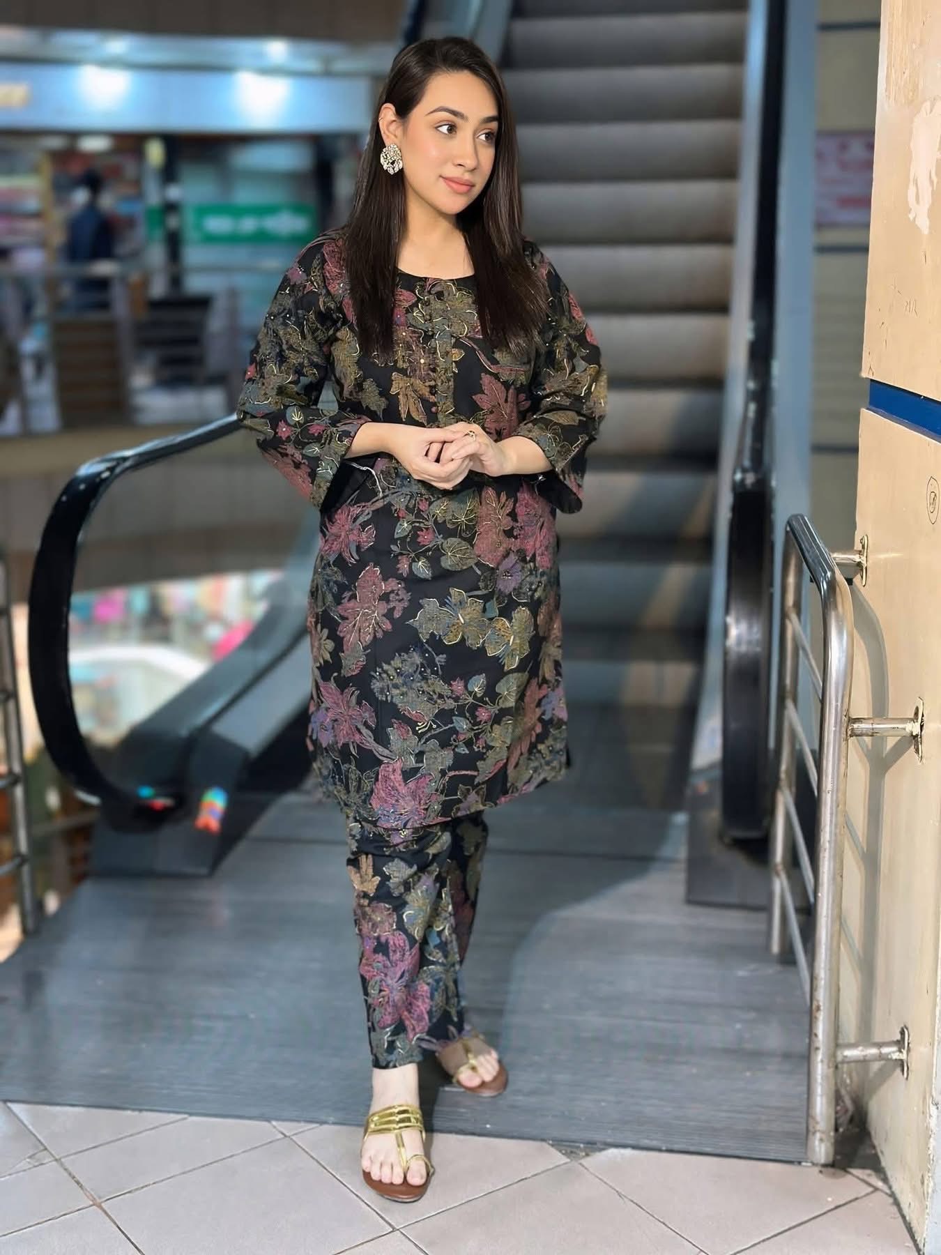 Maisha Gold Cotton Readymade Two Piece | DPD-04