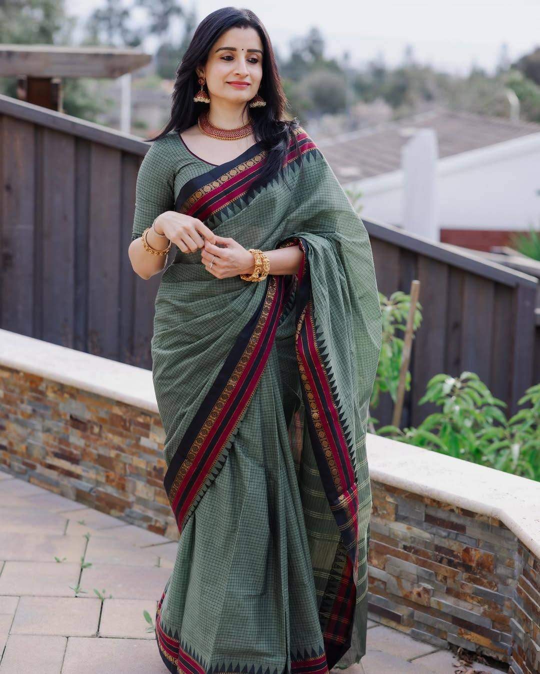 অরিজিনাল টেকলী সুতি শাড়ি।CS-26