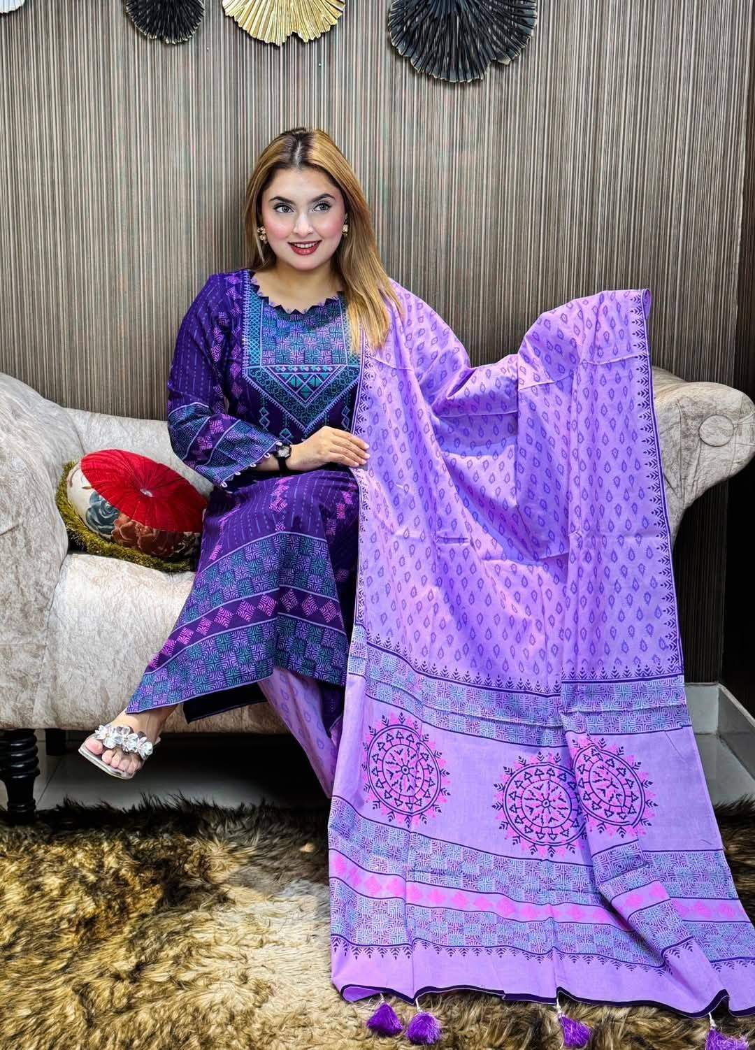 প্রিমিয়াম কটন স্টিচ থ্রি পিস